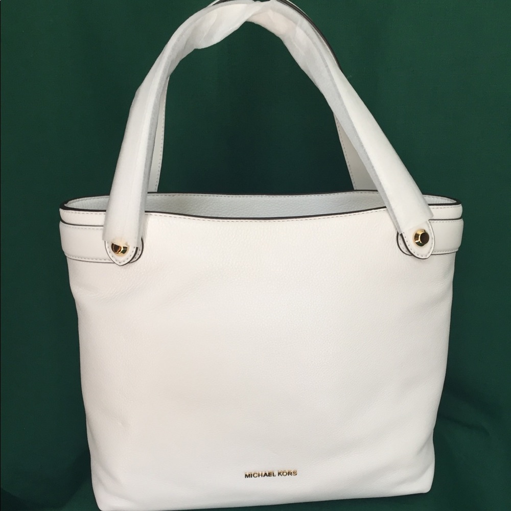 Michael Kors Optic White Convertible Tote Bag